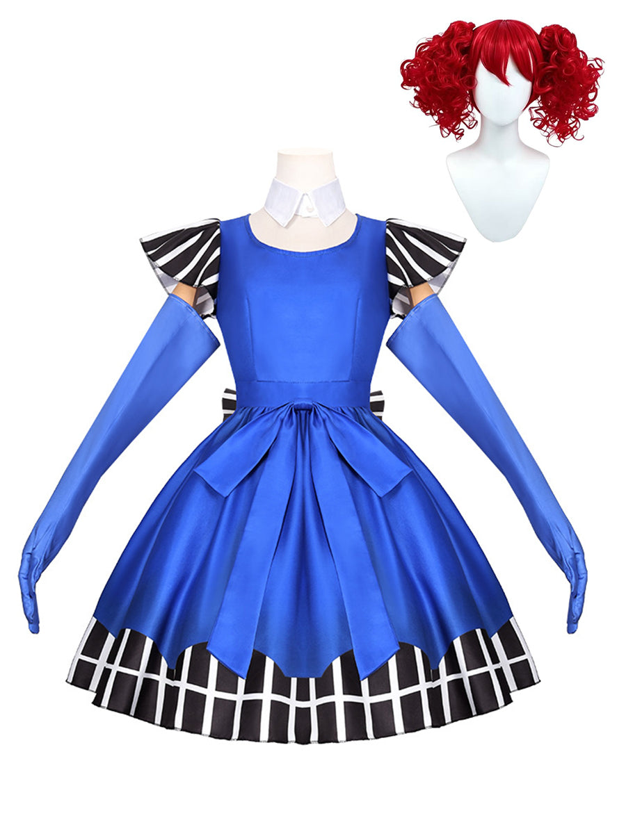 Poppy Playtime Cosplay Costume Intelligent Doll Royal Blue Lolita Dress