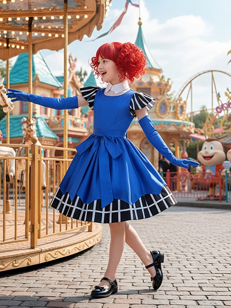 Poppy Playtime Cosplay Costume Intelligent Doll Royal Blue Lolita Dress