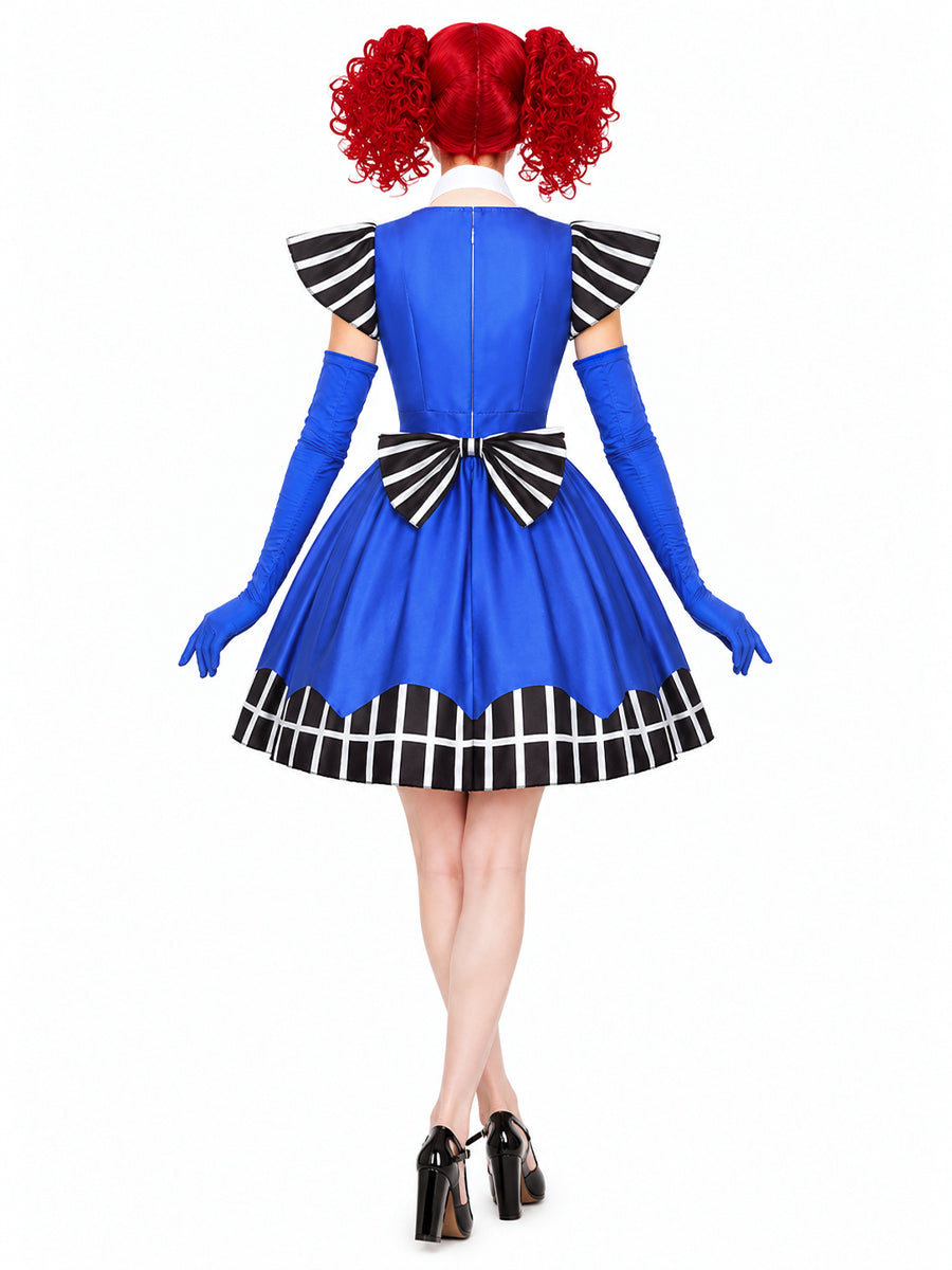 Poppy Playtime Cosplay Costume Intelligent Doll Royal Blue Lolita Dress