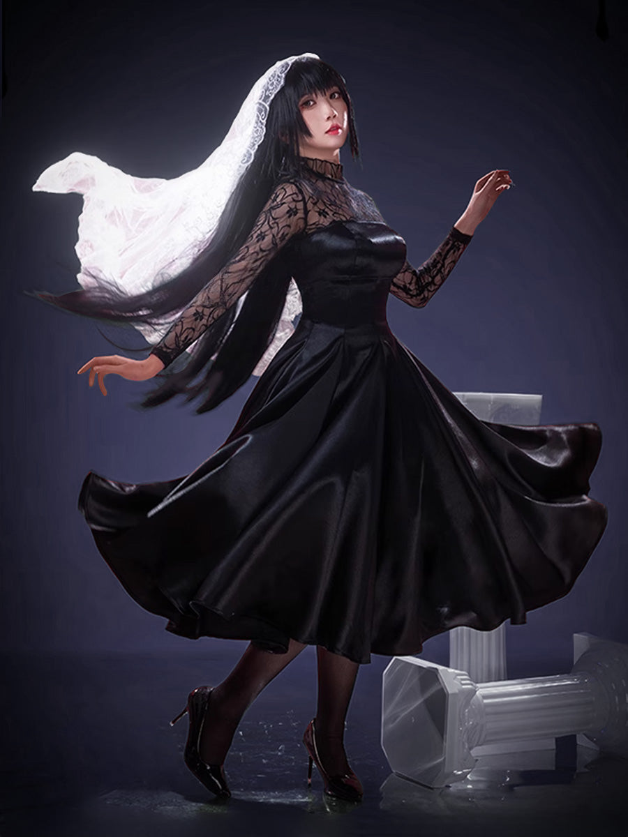 Sakamoto Days Osaragi Costume Japanese Anime Cosplay Outfit Gothic Latex Bridal Dress, Osaragi Costume / XL