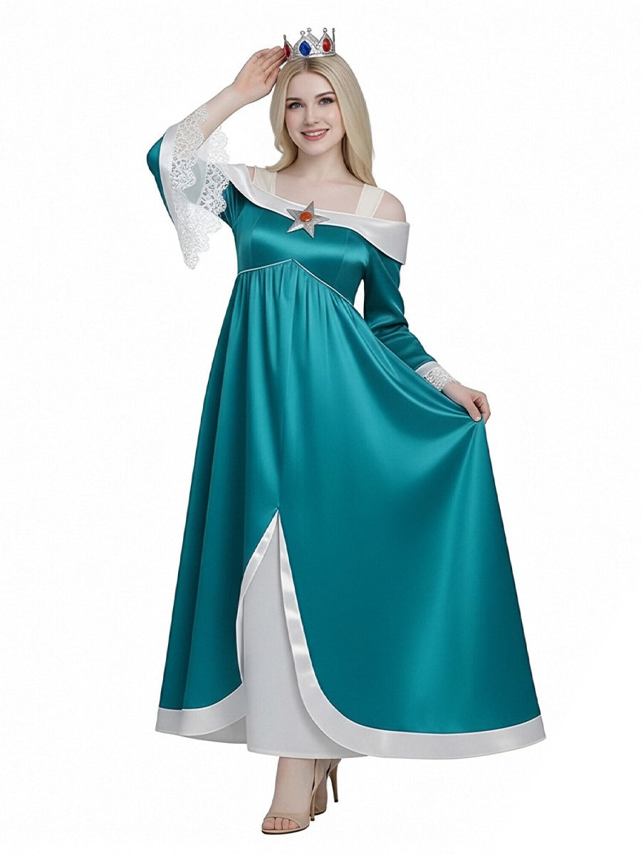 Super Mario Rosalina Costume for Kids and Adult Princess Rosalina Cosplay Outfit