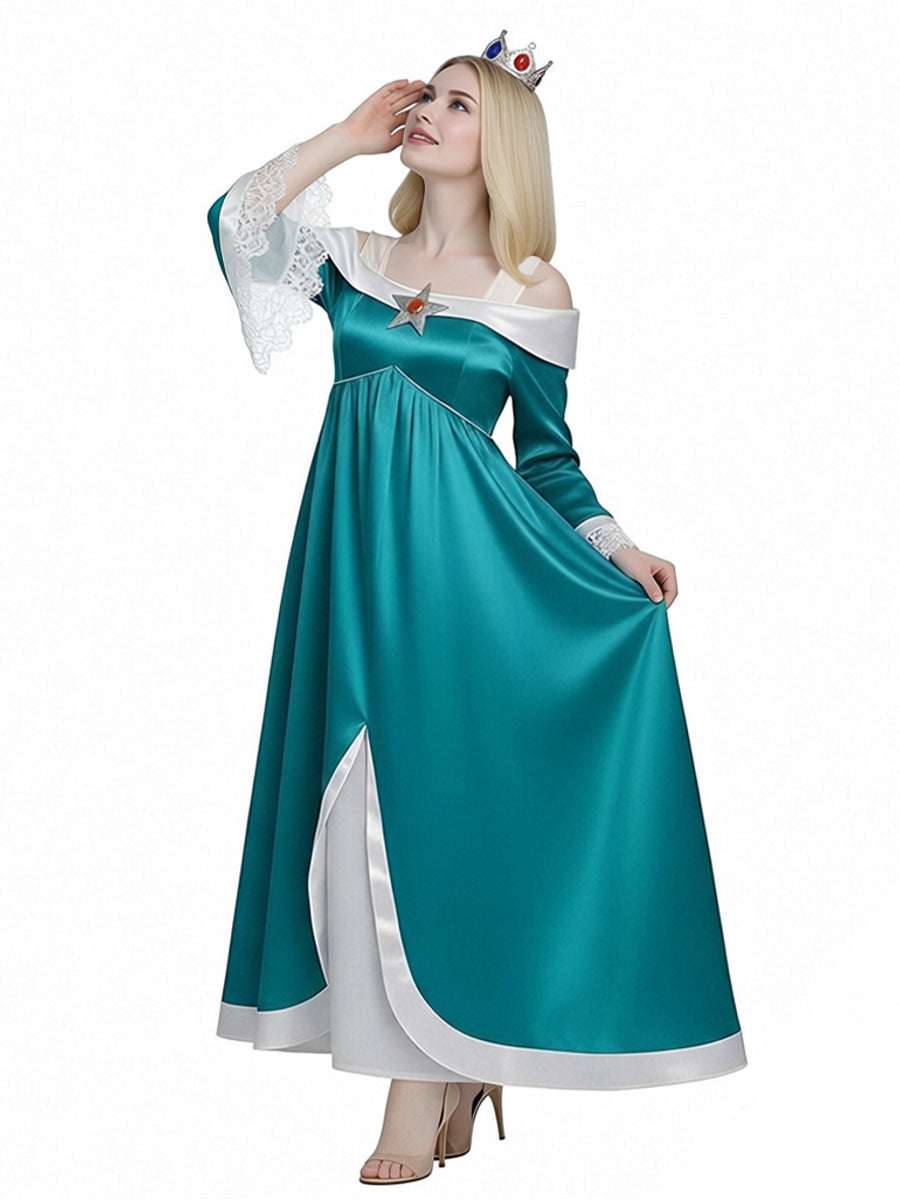 Super Mario Rosalina Costume for Kids and Adult Princess Rosalina Cosplay Outfit