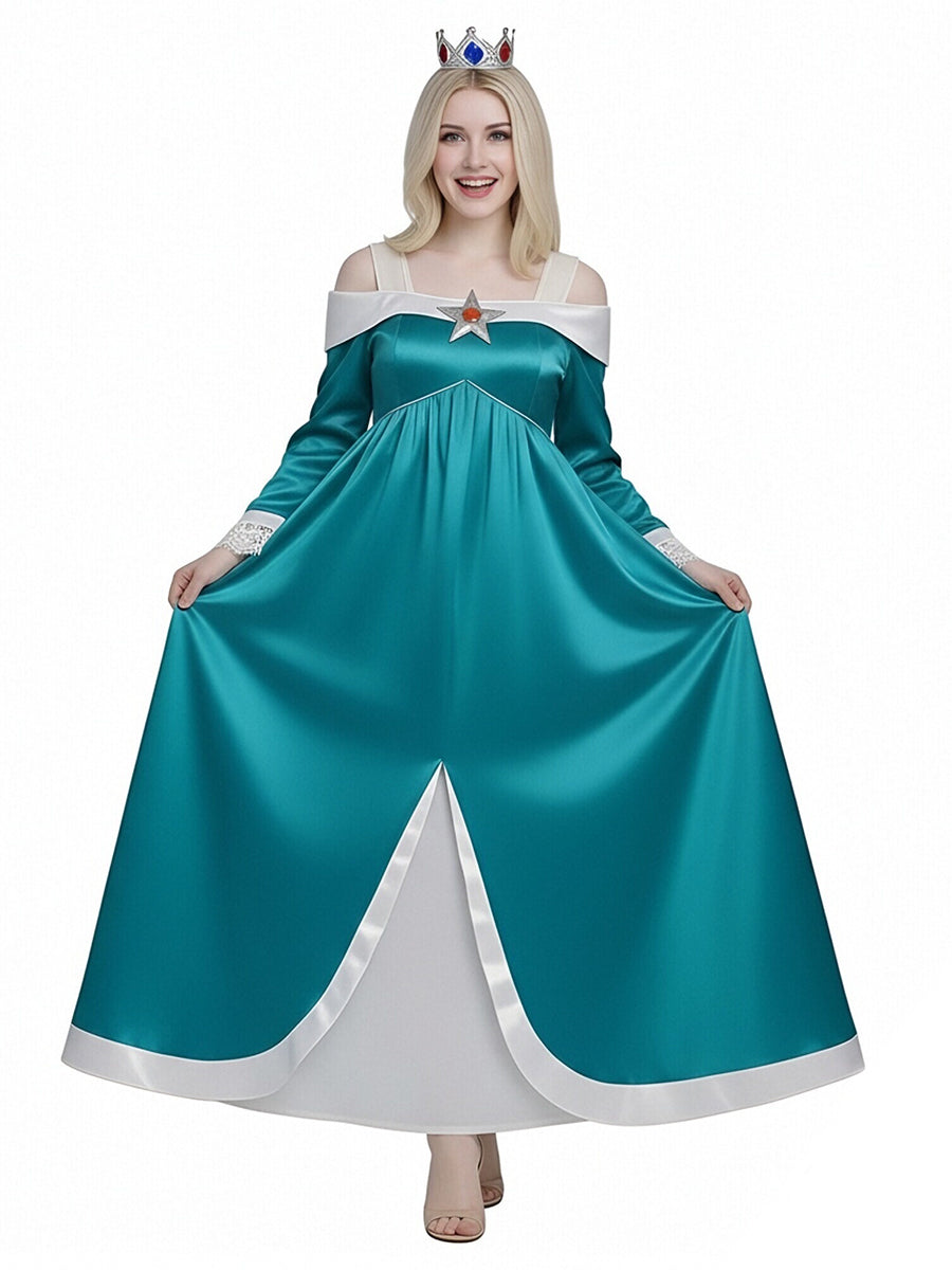 Super Mario Rosalina Costume for Kids and Adult Princess Rosalina Cosplay Outfit