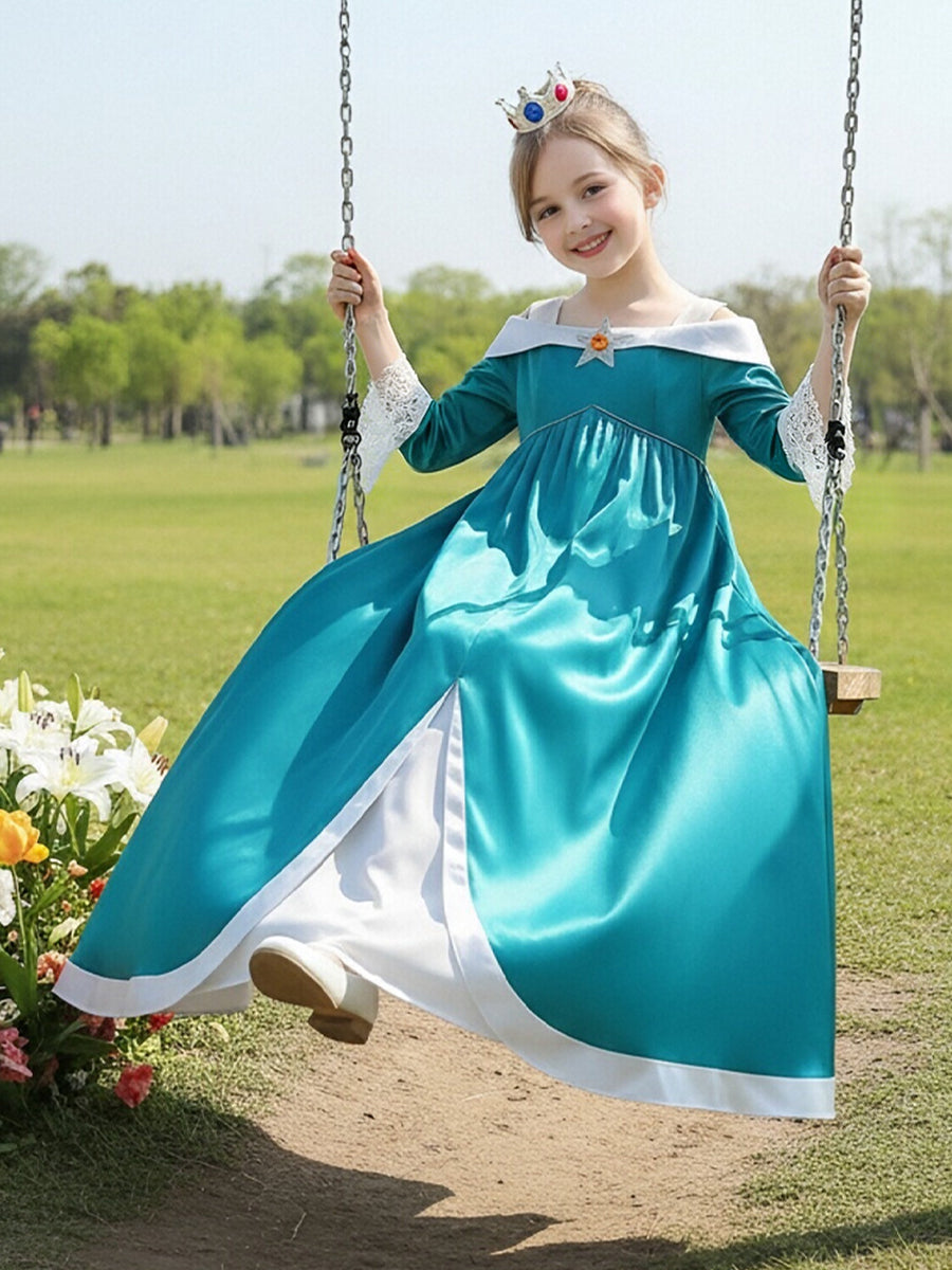 Super Mario Rosalina Costume for Kids and Adult Princess Rosalina Cosplay Outfit