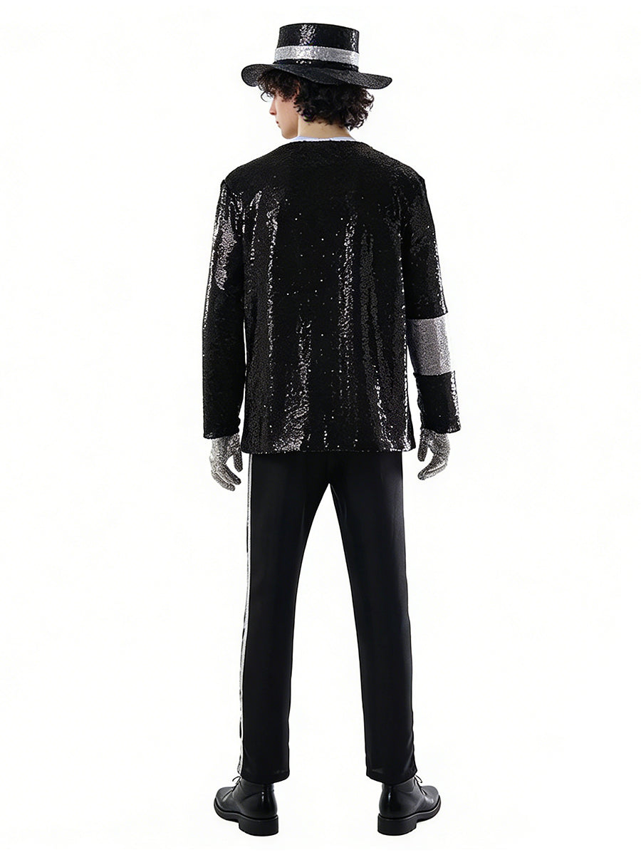 Michael Jackson Costume King of Pop Sequin Jacket and Pants with Hat