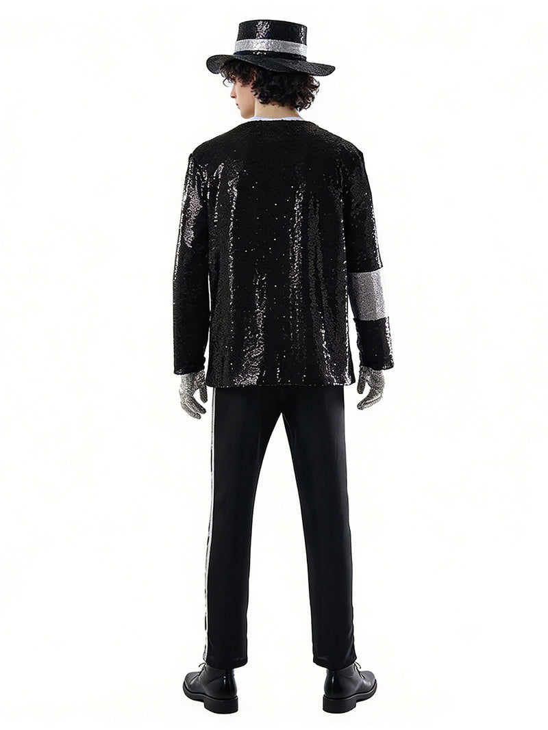 Michael Jackson Costume King of Pop Sequin Jacket and Pants with Hat