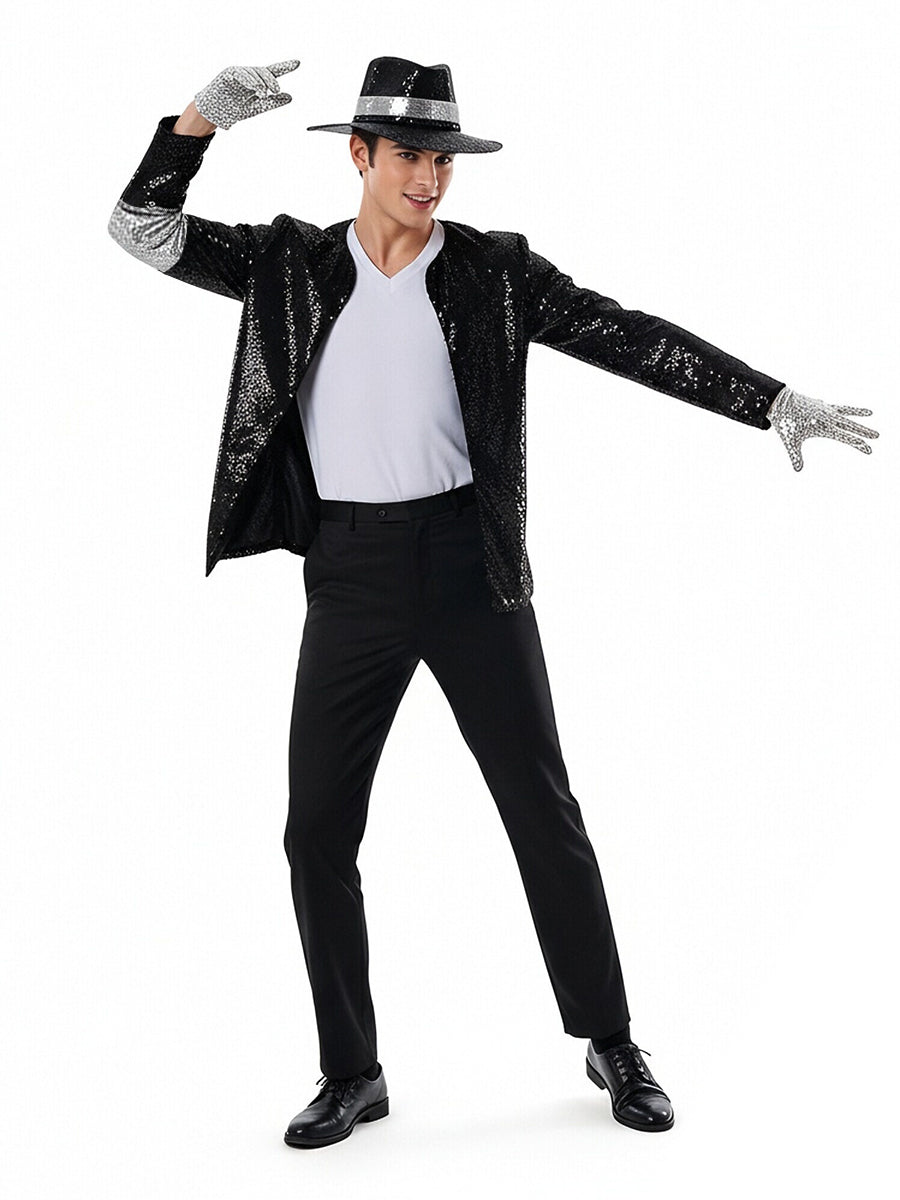 Michael Jackson Costume King of Pop Sequin Jacket and Pants with Hat