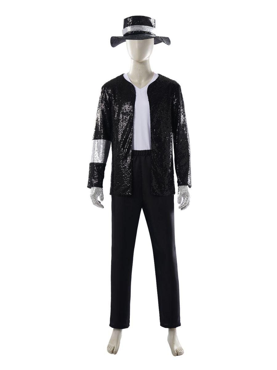 Michael Jackson Costume King of Pop Sequin Jacket and Pants with Hat