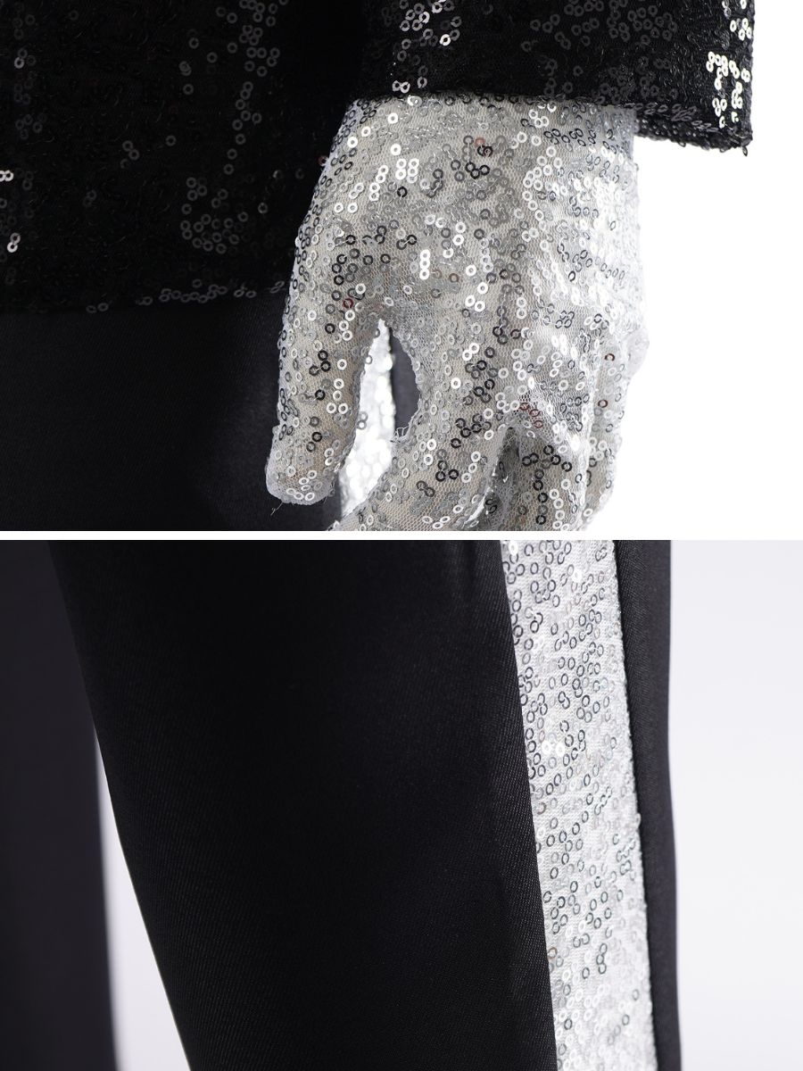 Michael Jackson Costume King of Pop Sequin Jacket and Pants with Hat