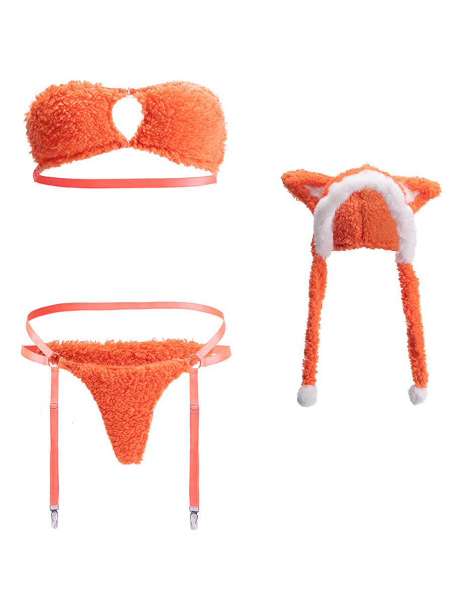 Yomorio Plush Fox Cosplay Lingerie Set YOMORIO Yomorio Plush Fox Cosplay Lingerie Set YOMORIO