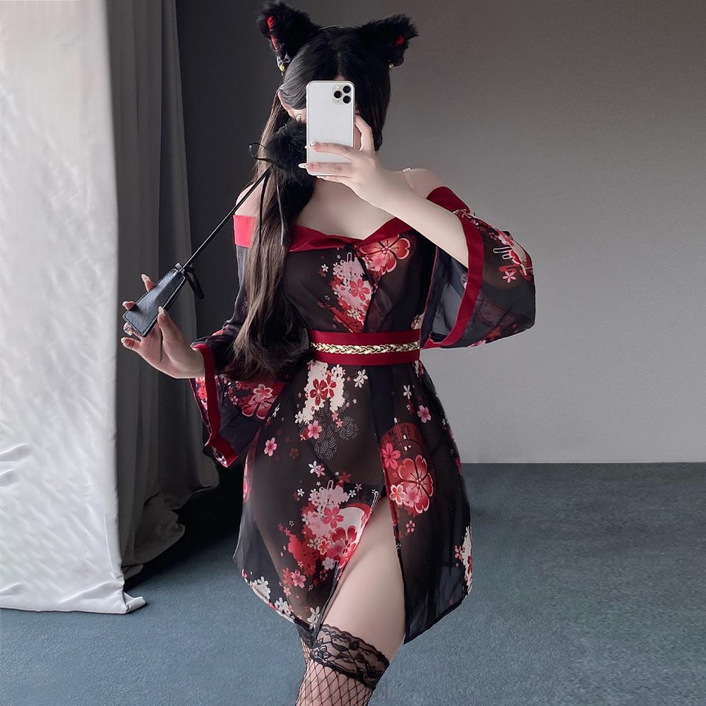 Yomorio Sexy Kimono Lingerie Costume Japanese Anime Cosplay Underwear –  YOMORIO