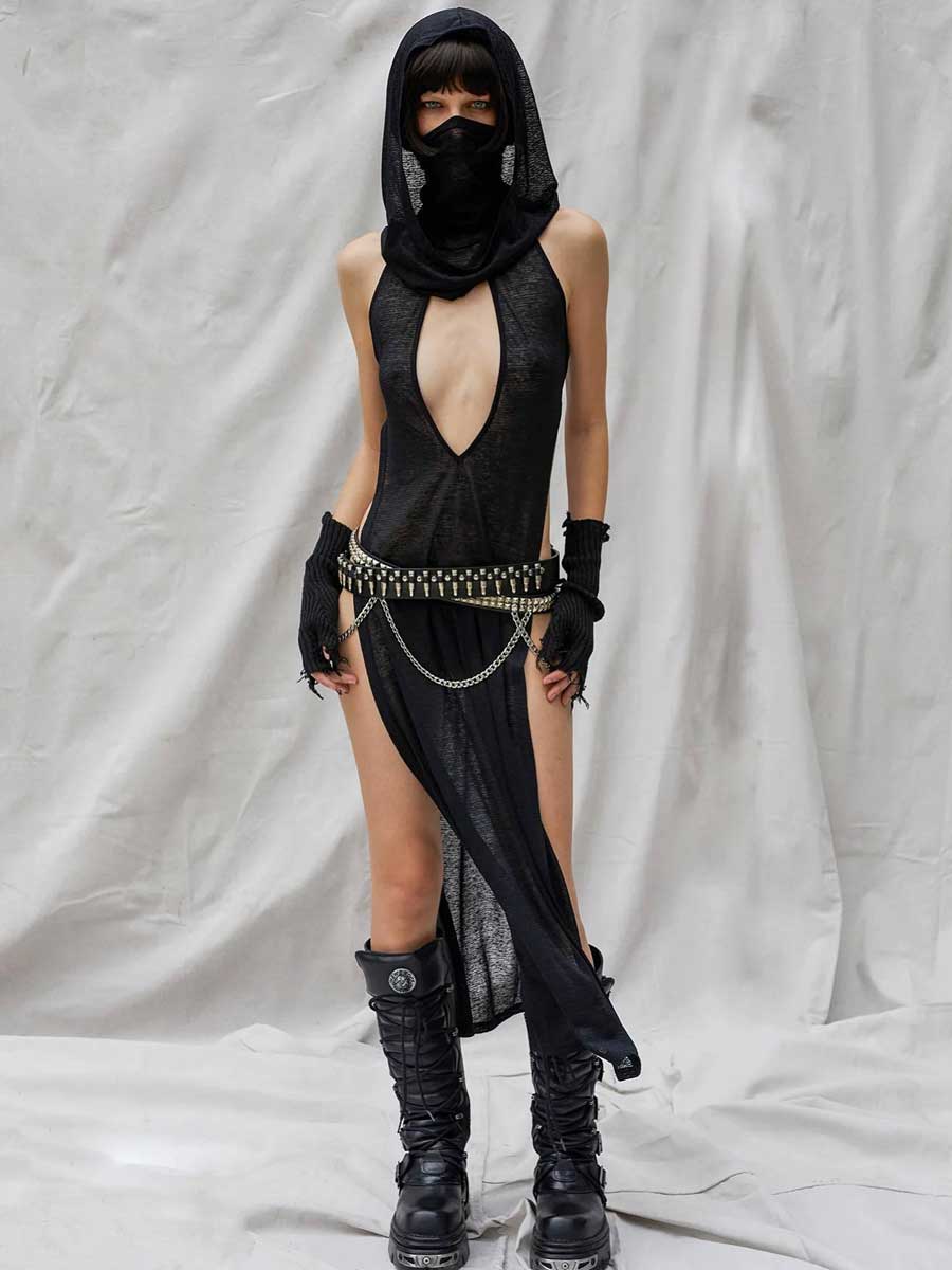 Sexy Ninja High Slit Maxi Dress