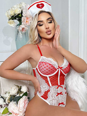 Sexy Lace Nurse Teddy Lingerie – YOMORIO