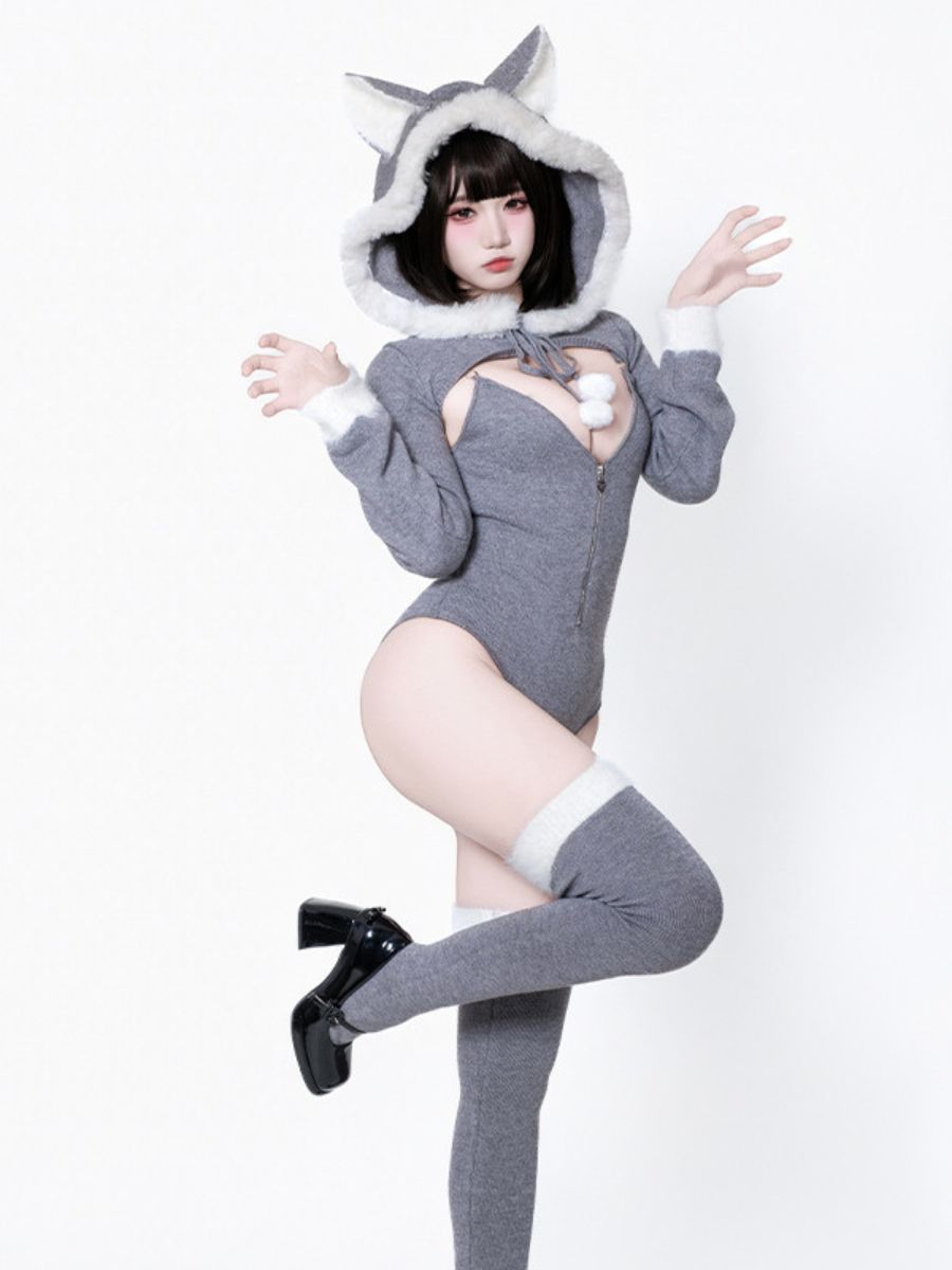 Gray Mrs Wolf Costume YOMORIO Gray Mrs Wolf Costume YOMORIO