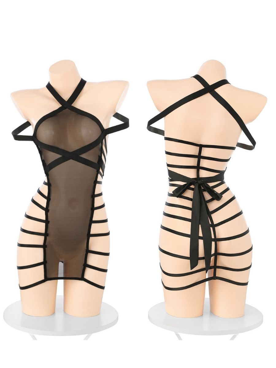 Strappy Cage mini Dress w/ Harness YOMORIO Strappy Cage mini Dress w/ Harness YOMORIO