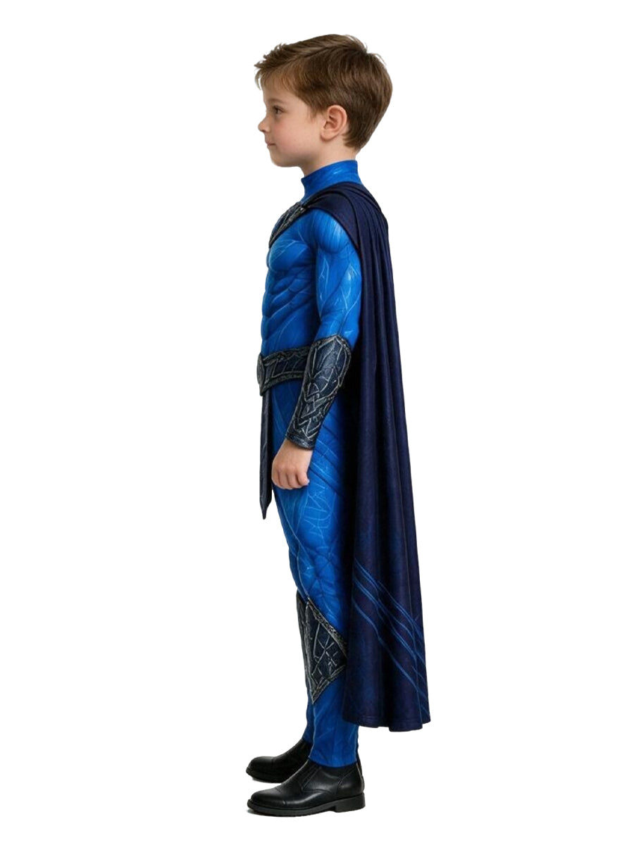 He Man Skeletor Costume Skull Villain Muscle Cosplay Outfit for Kids and Adults