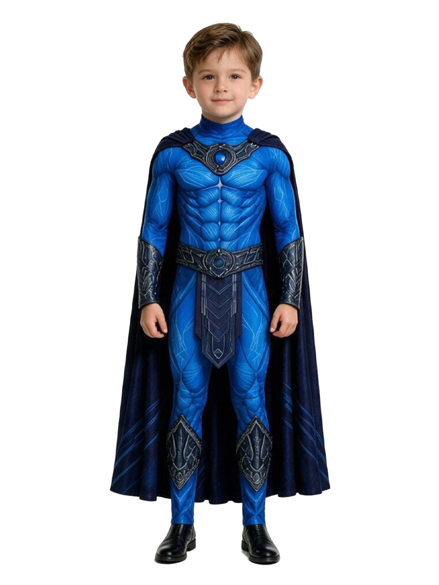 He Man Skeletor Costume Skull Villain Muscle Cosplay Outfit for Kids and Adults