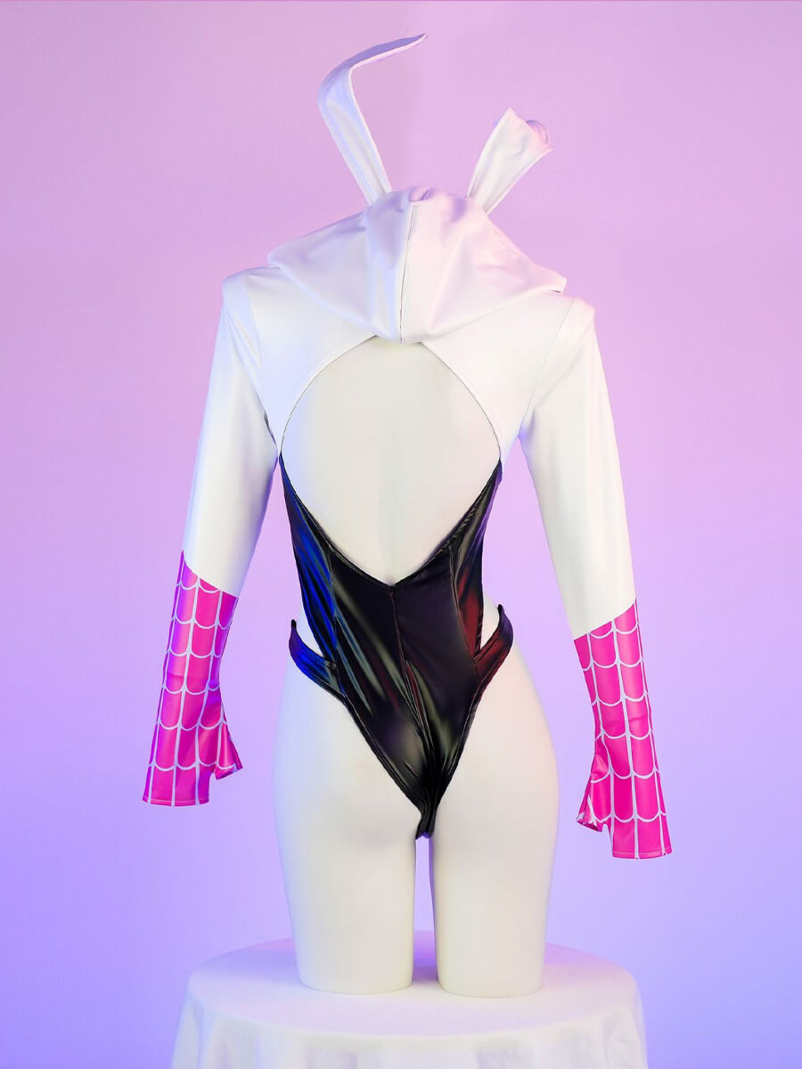 PU Leather Spiderweb Bodysuit – YOMORIO