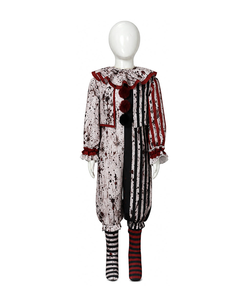 Inspired Terrifier Art the Clown Costume for Men and Boys Striped Circus Clown Outfit