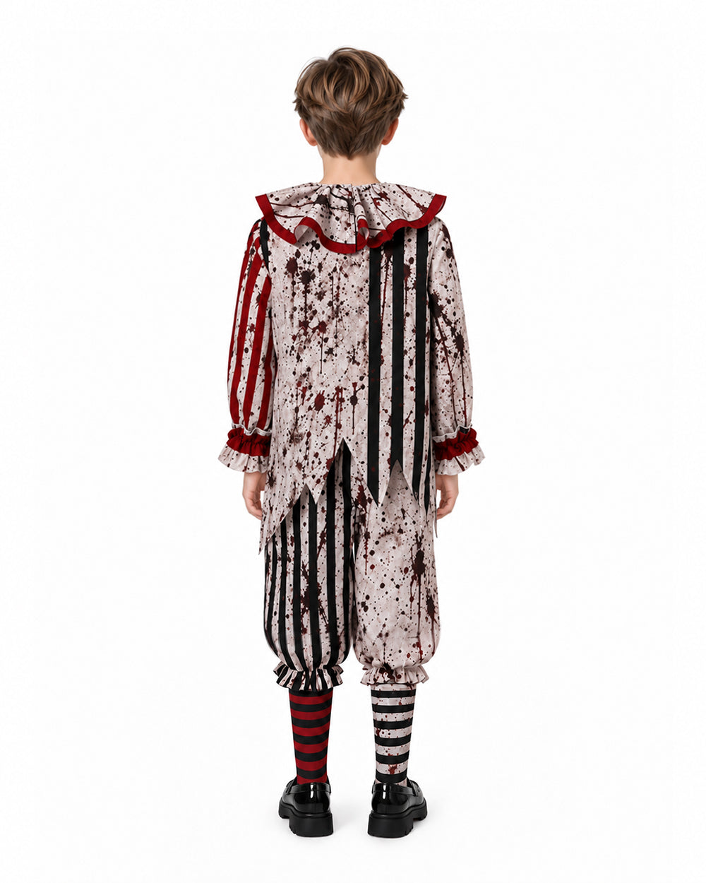 Inspired Terrifier Art the Clown Costume for Men and Boys Striped Circus Clown Outfit