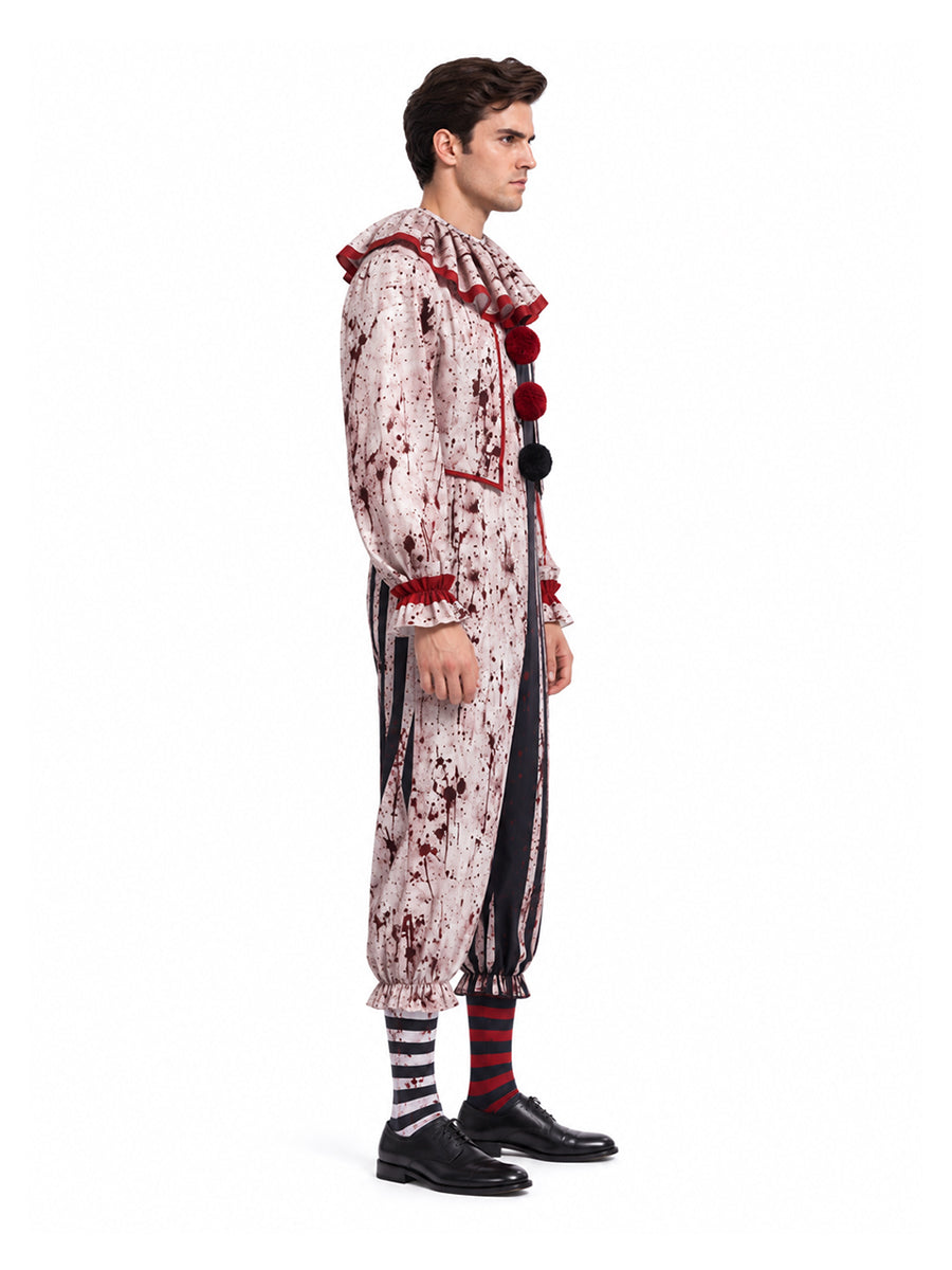 Inspired Terrifier Art the Clown Costume for Men and Boys Striped Circus Clown Outfit