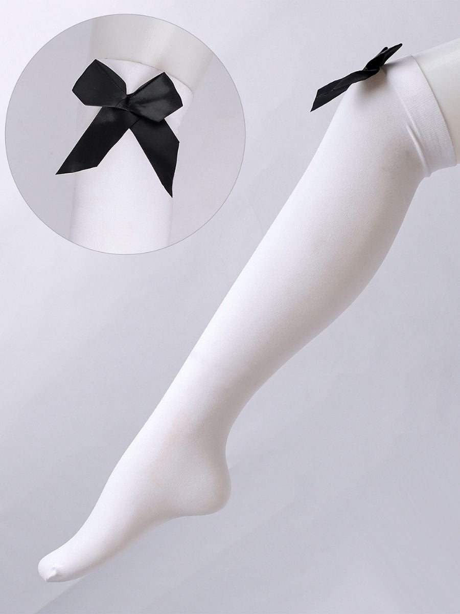 Kawaii French Maid Costume Black Anime Maid Outfit with White Apron and Cat Ear Headband