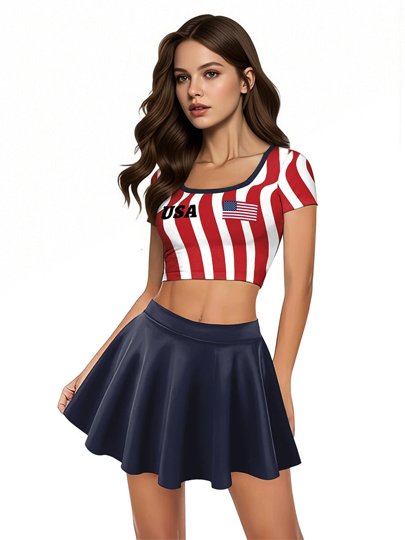 USA Soccer Fan Outfit for Game Day Cheering America 250th Anniversary Costume