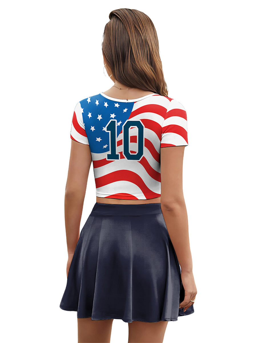USA Soccer Fan Outfit for Game Day Cheering America 250th Anniversary Costume