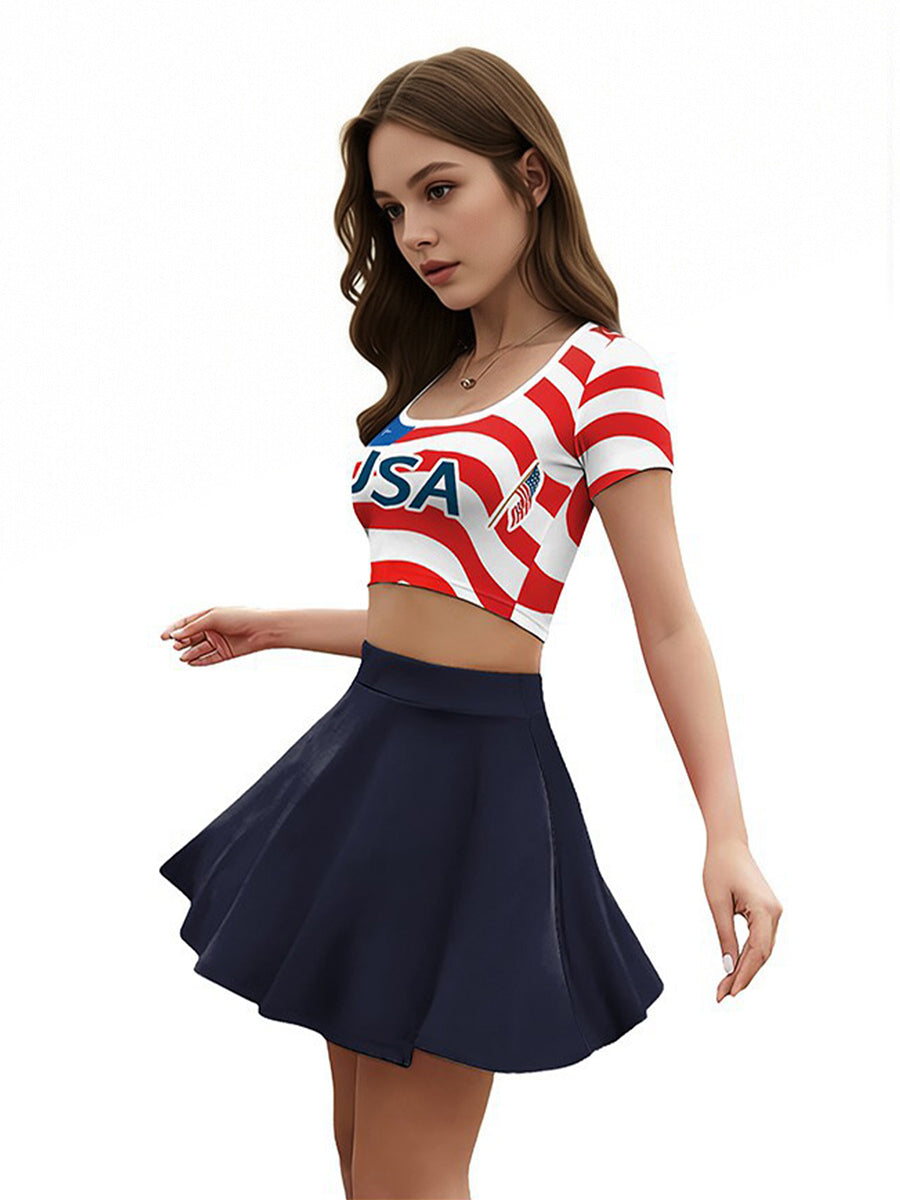 USA Soccer Fan Outfit for Game Day Cheering America 250th Anniversary Costume