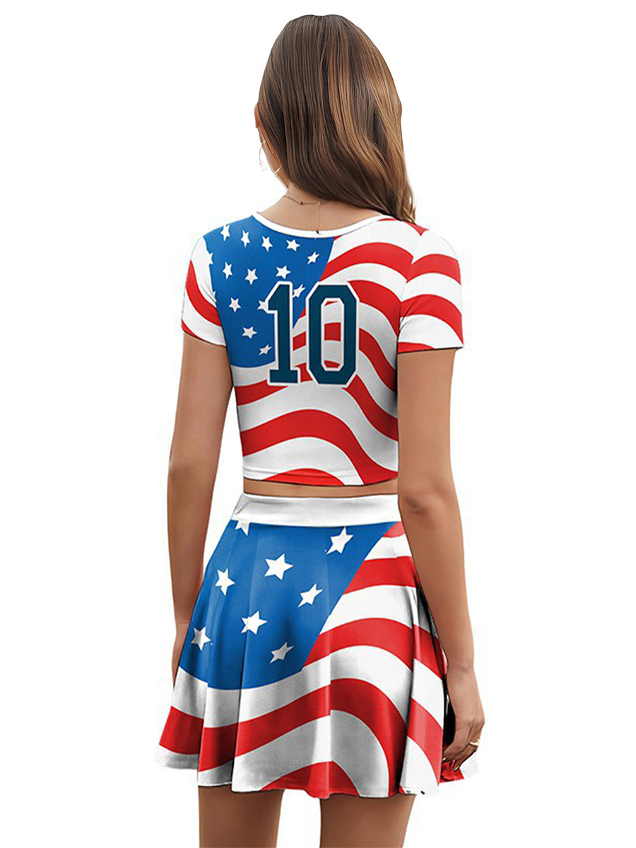 USA Soccer Fan Outfit for Game Day Cheering America 250th Anniversary Costume