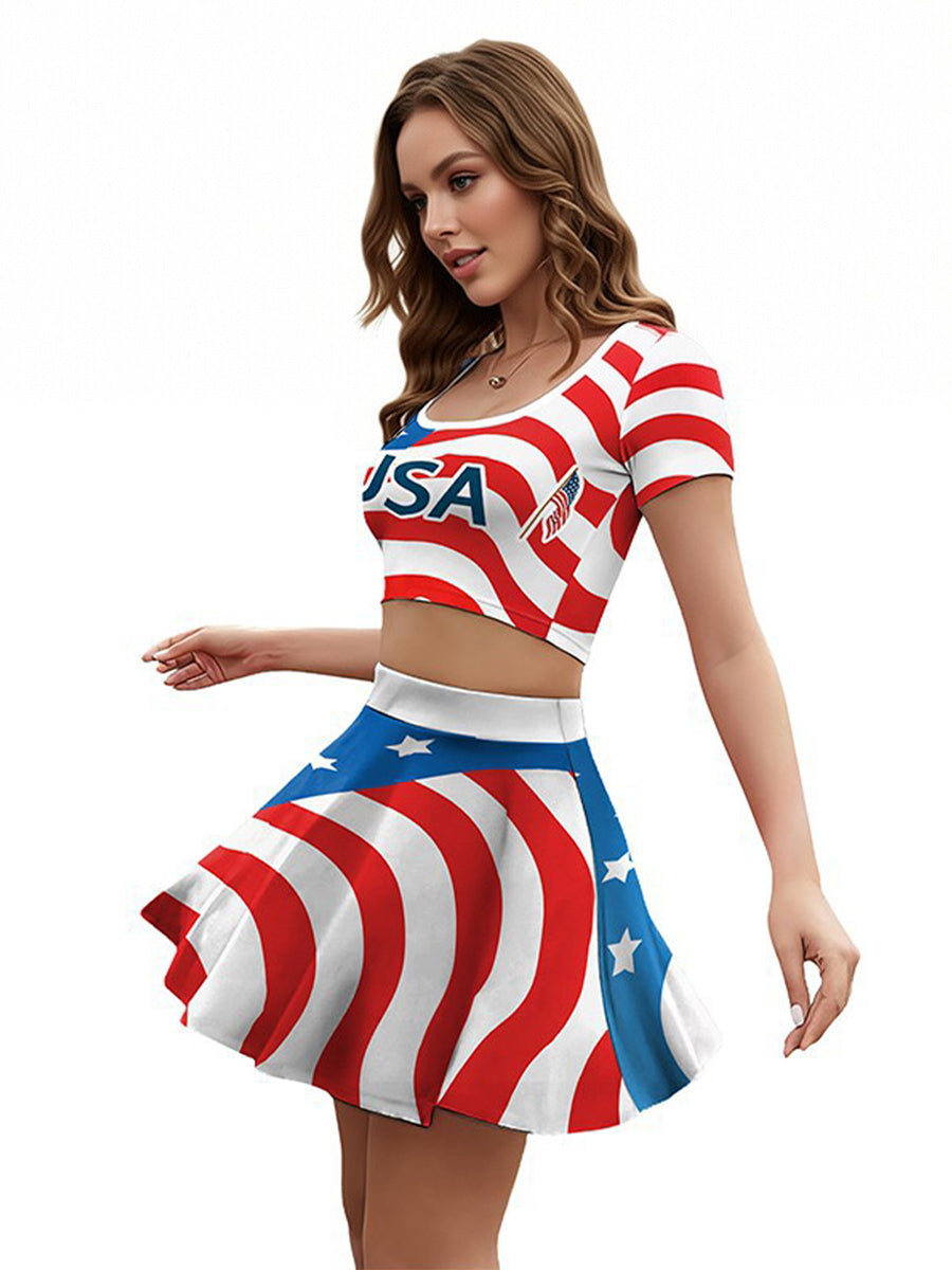 USA Soccer Fan Outfit for Game Day Cheering America 250th Anniversary Costume