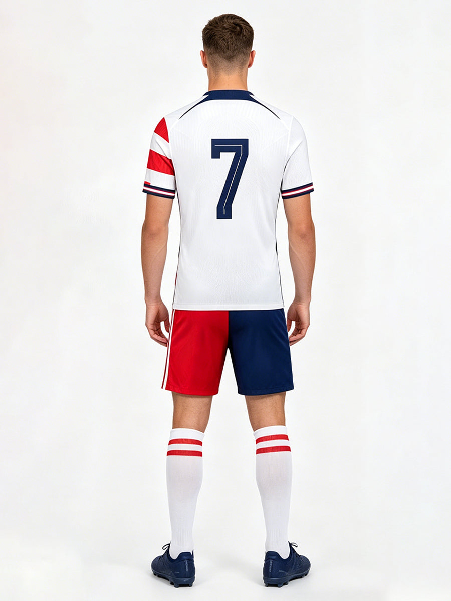 USA Soccer Jersey and Shorts for Kids and Adult USA Star Training Sports Fan Outfit 