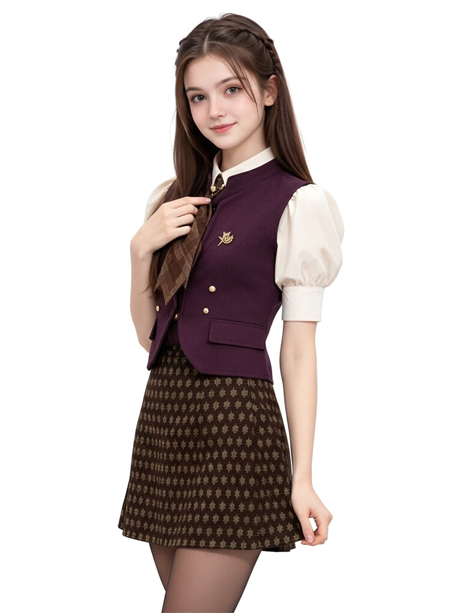Vampirina Teenage Vampire Costume Vintage Academy School Uniform Cosplay Outfit