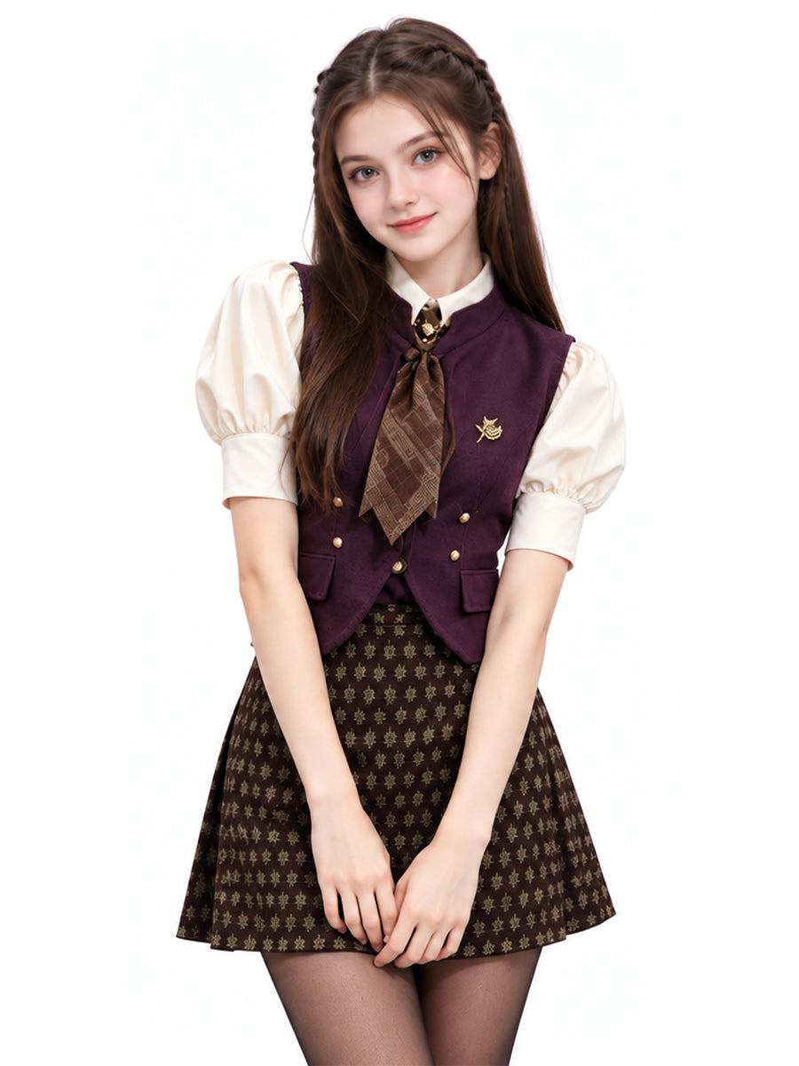 Vampirina Teenage Vampire Costume Vintage Academy School Uniform Cosplay Outfit