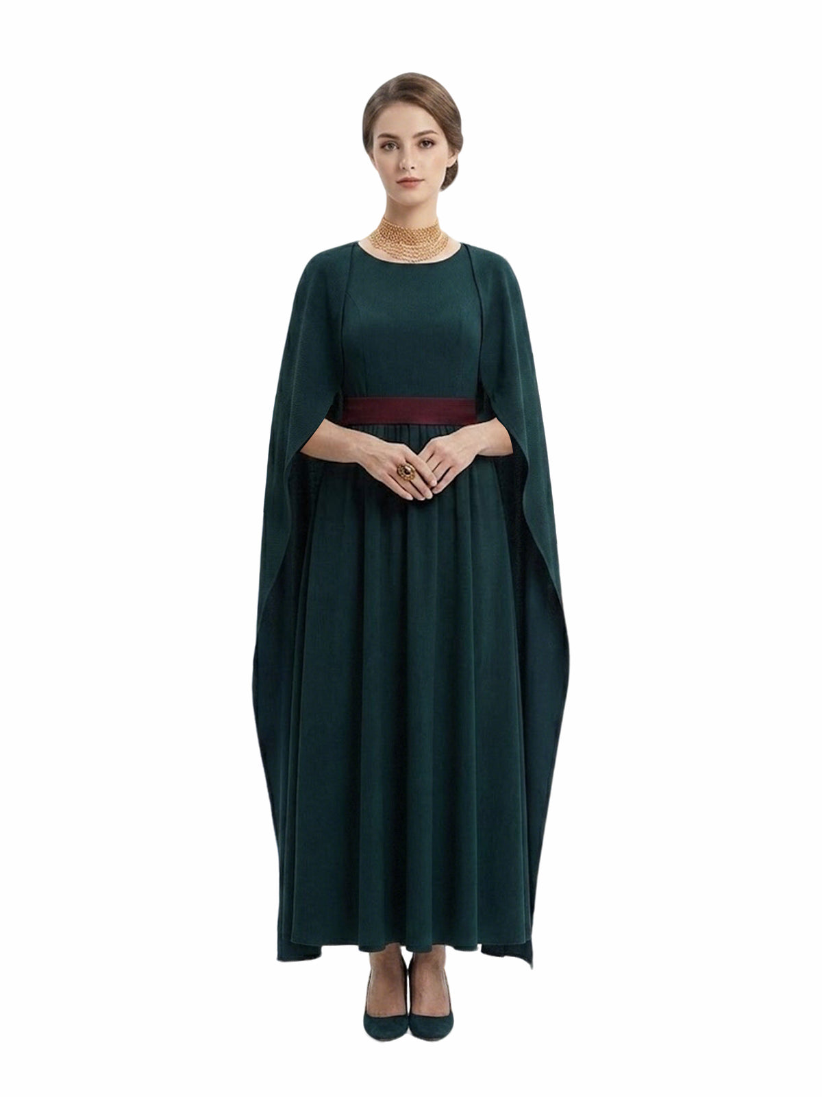 The Odyssey Penelope Costume Retro Dark Green Velvet Renaissance Dress