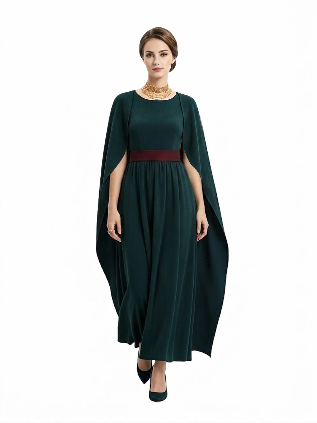 The Odyssey Penelope Costume Retro Dark Green Velvet Renaissance Dress