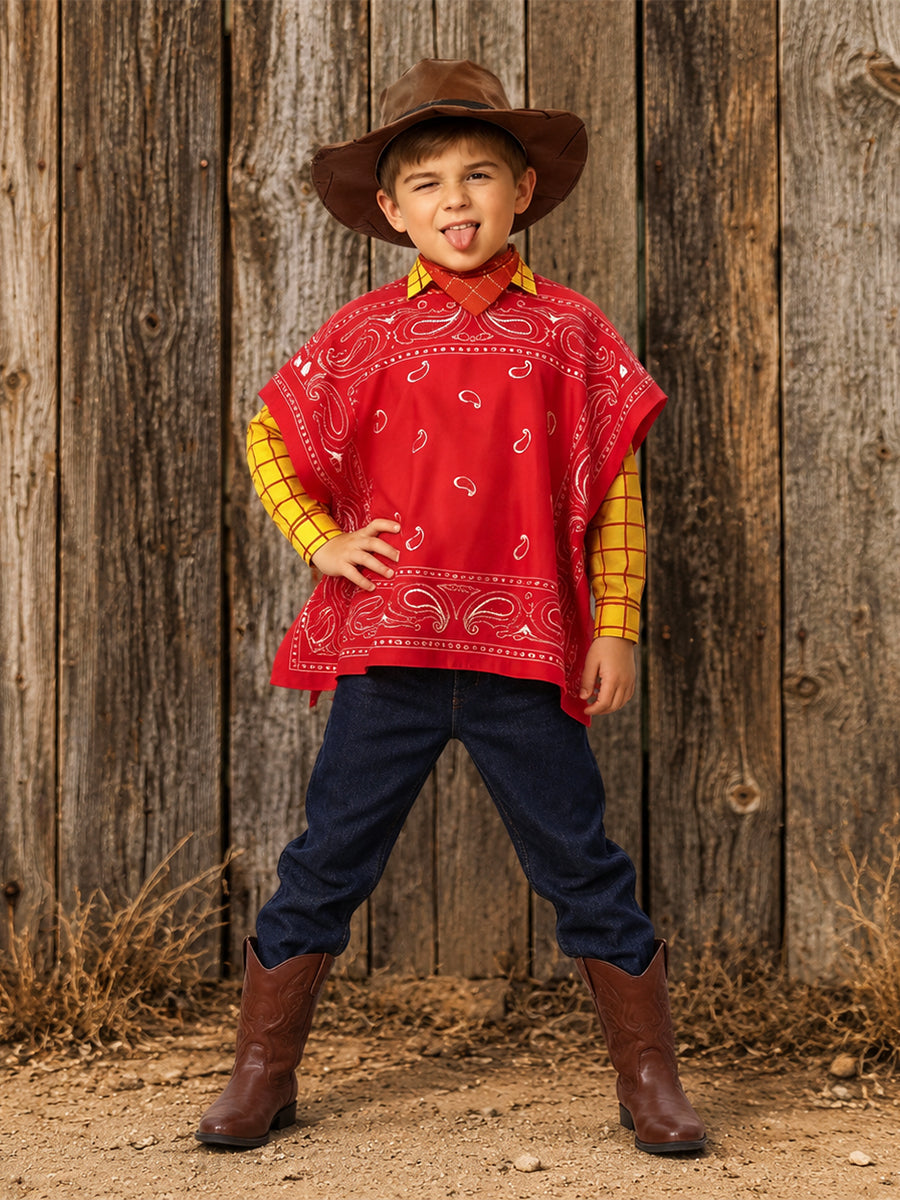 Toy Story 5 Woody Costume for Kids and Adult Western Cowboy Cosplay Outfit