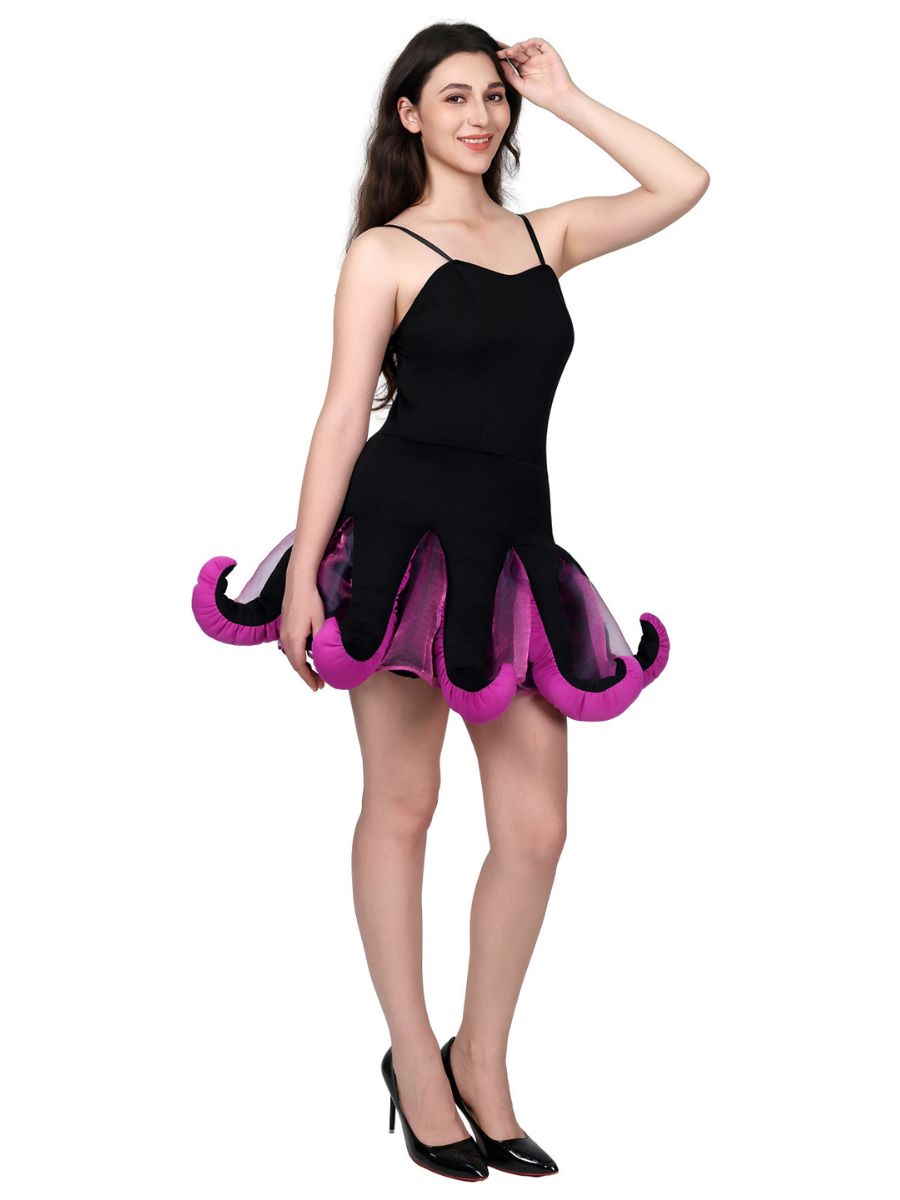 Sexy Ursula Costume Sea Witch Octopus Cosplay Mini Dress