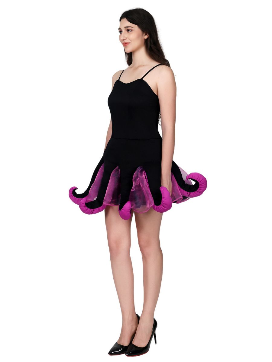 Sexy Ursula Costume Sea Witch Octopus Cosplay Mini Dress
