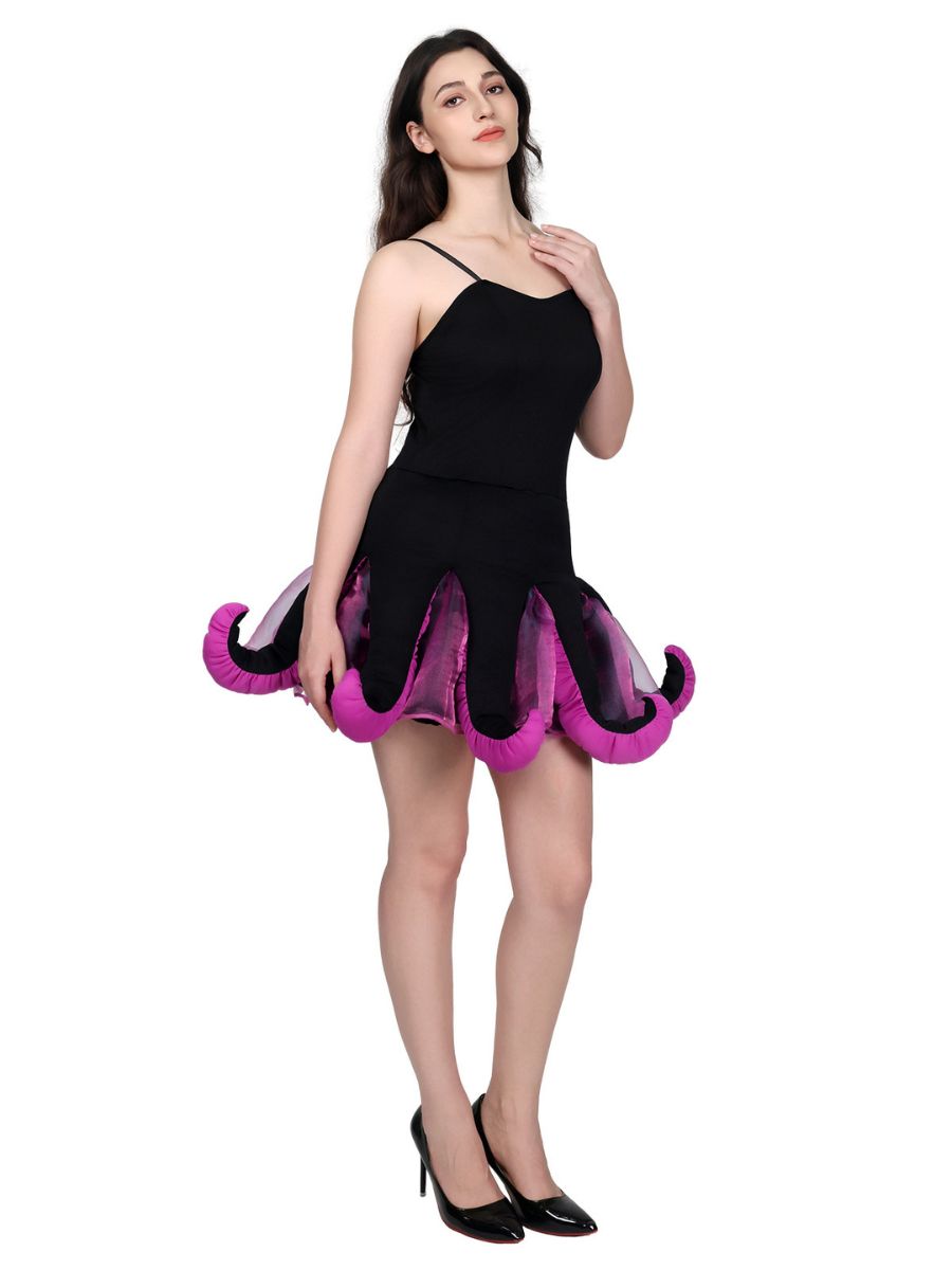 Sexy Ursula Costume Sea Witch Octopus Cosplay Mini Dress