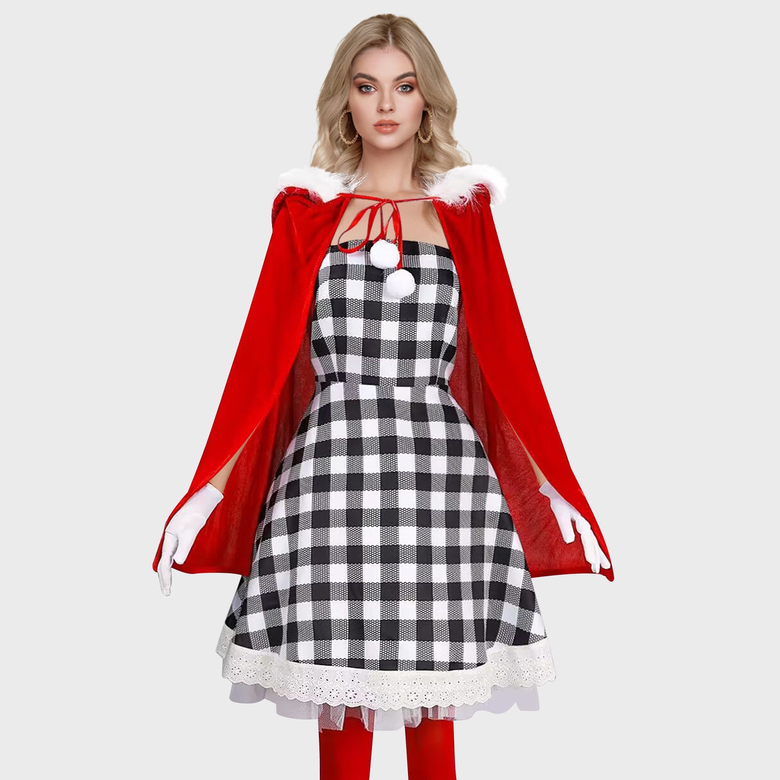 Adult Cindy Lou Who Costume Plus Size Cindy Christmas Cosplay Outfit Xmas Fancy Dress Up Costumes