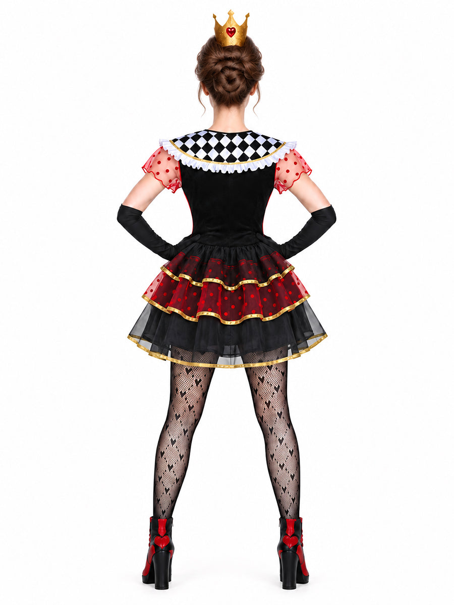 Queen of Hearts Costume Descendants Wicked Wonderland Red Queen Cosplay Outfit 