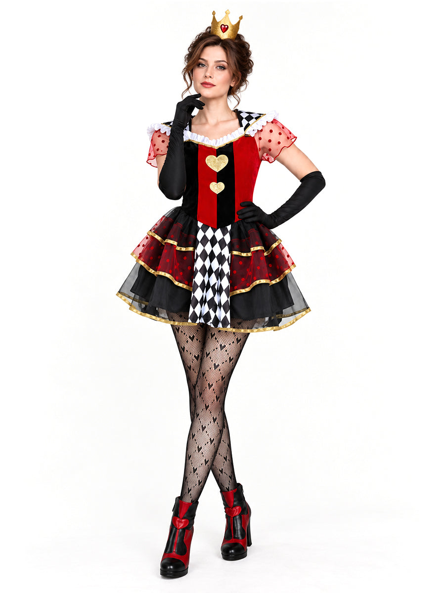 Queen of Hearts Costume Descendants Wicked Wonderland Red Queen Cosplay Outfit 