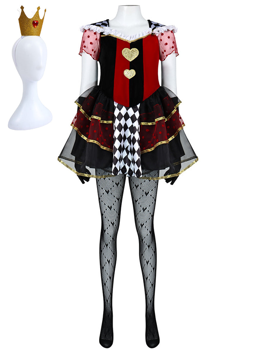 Queen of Hearts Costume Descendants Wicked Wonderland Red Queen Cosplay Outfit 