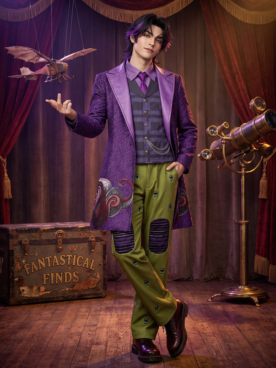 Descendants 5 Max Hatter Costume Descendants Wicked Wonderland Mad Hatter Cosplay Outfit