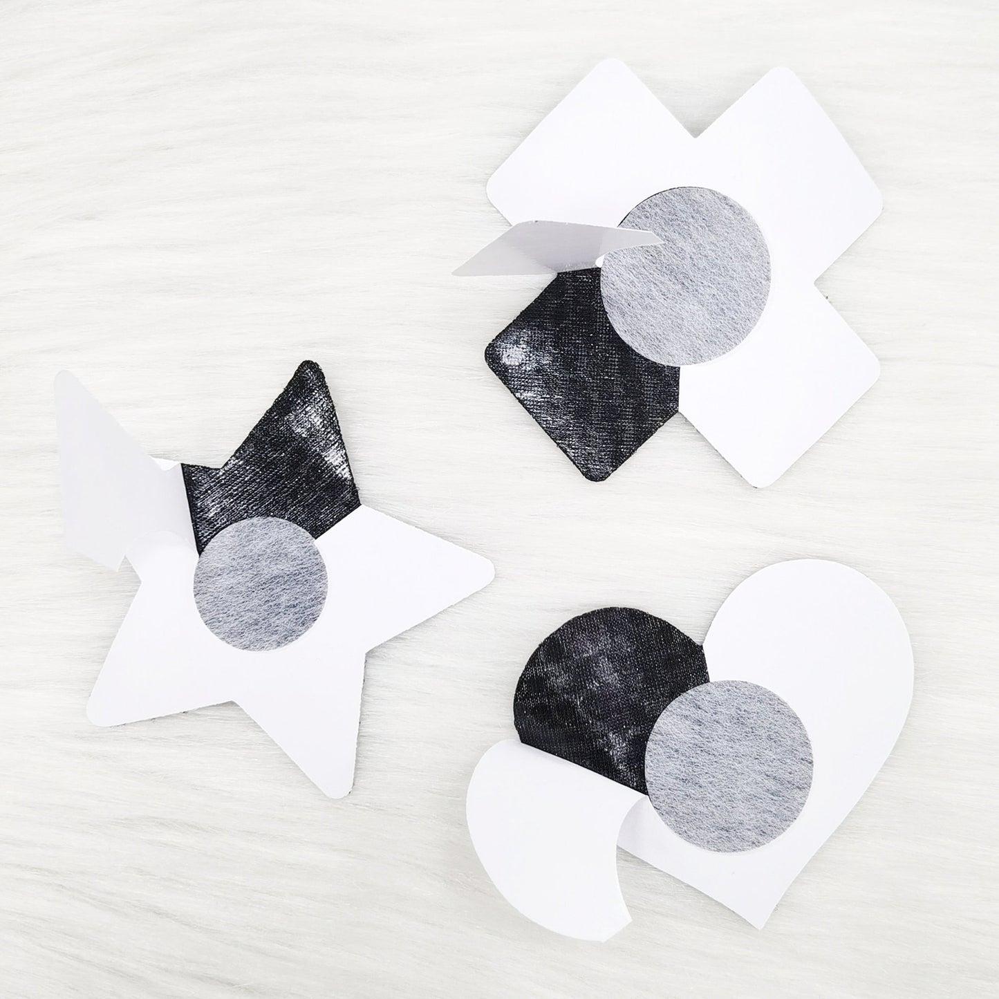 Yomorio 3 Pack Black Reflective Pasties Polka Dot Nippe Covers Pasties