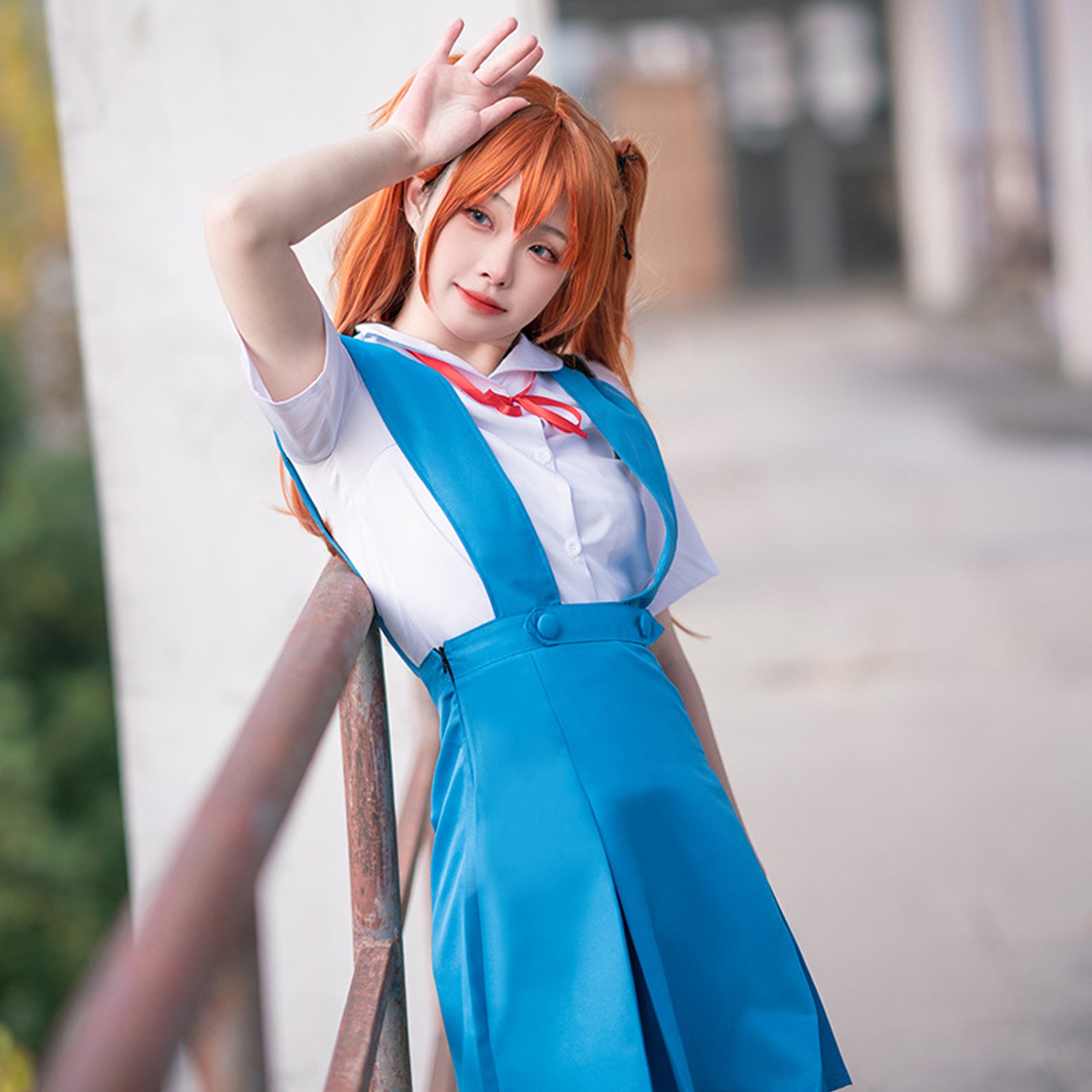 Anime Asuka Cosplay Costume Ayanami Rei School Uniform