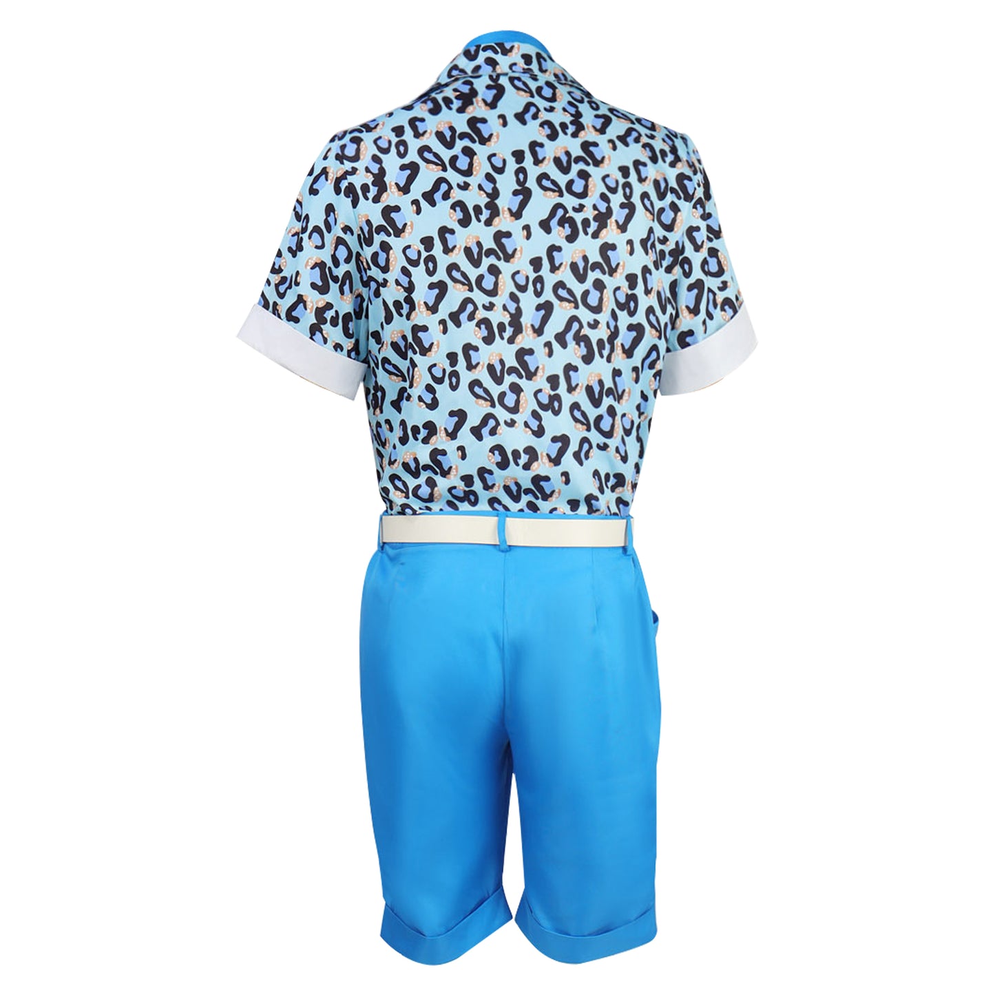 Barbiecore Ken Cosplay Outfit Blue Leopard Ken Costume Adult Safari Ken Shirt Set