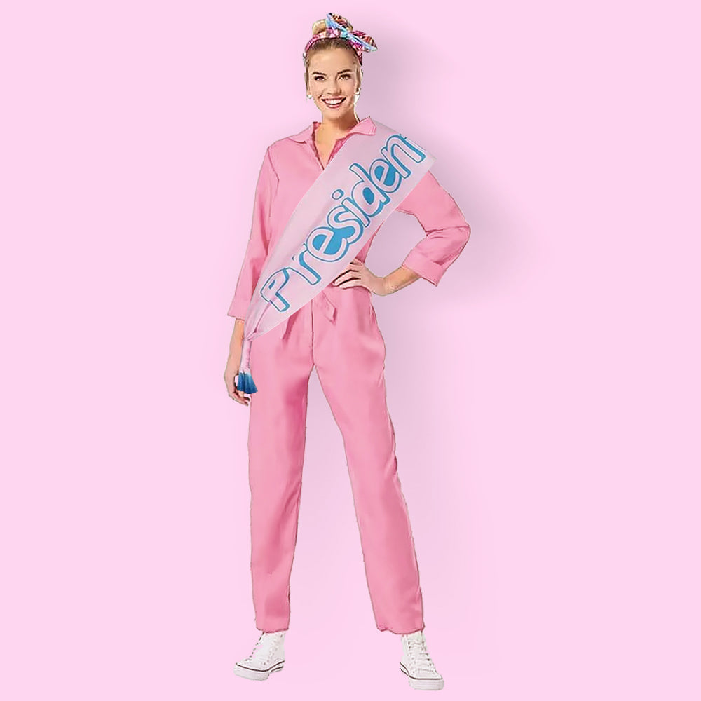 Adult Pink Jumpsuit with Belt YOMORIO