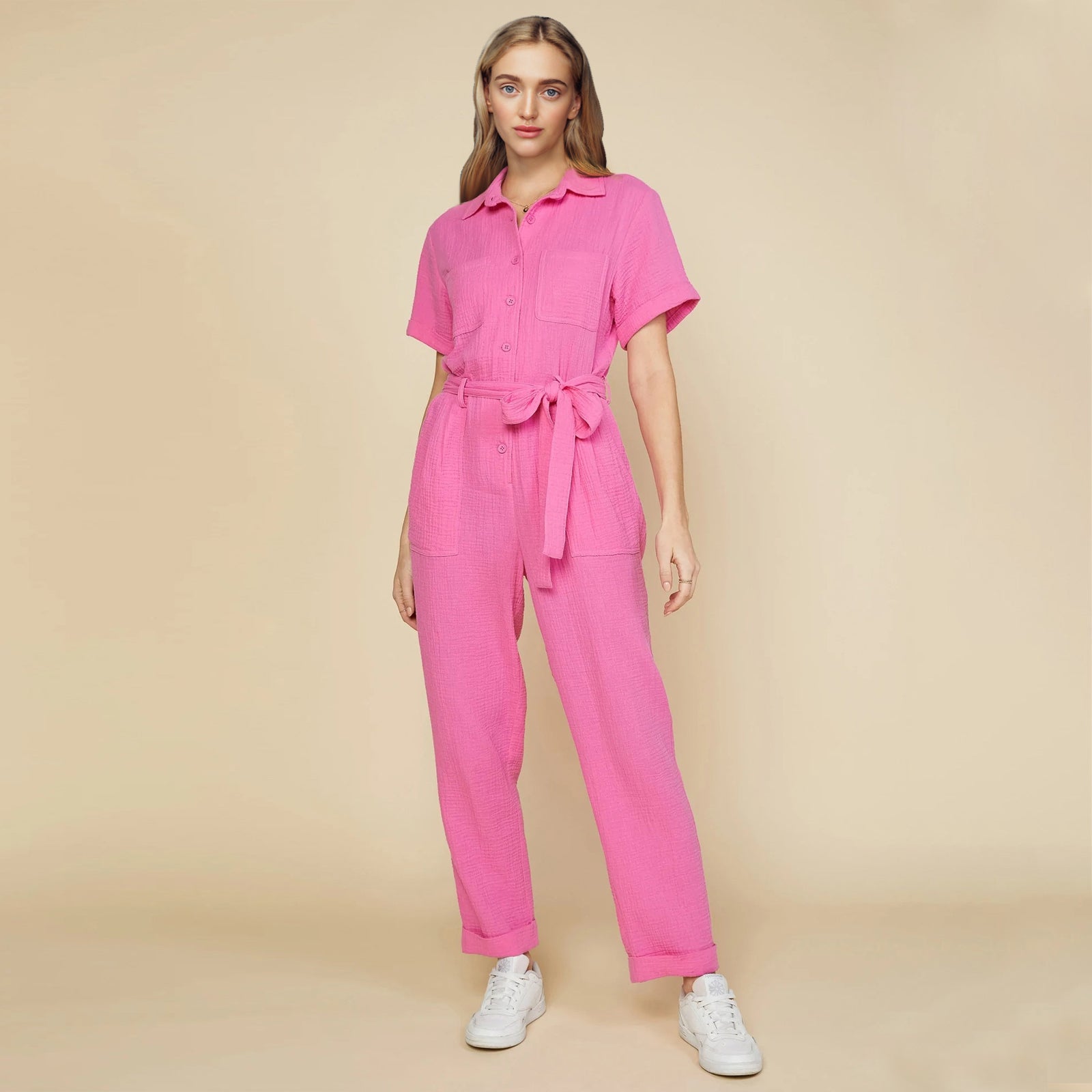 Rudy Cut Out Jumpsuit (Coral Pink) – Nova Lee Boutique